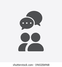 Discussion icon, vector illustration. Flat design style