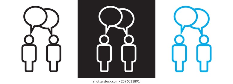Discussion icon . Vector illustration. isolated on white and black background. EPS 10