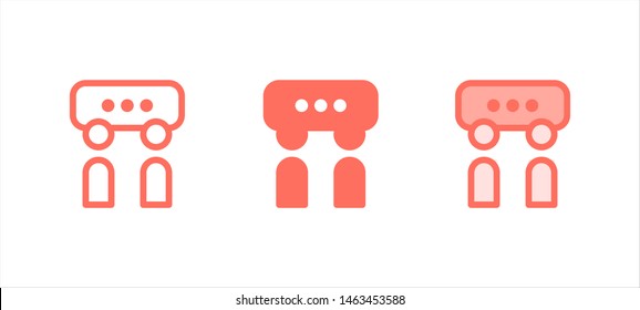 discussion icon vector illustration on white background for web, UI apps, and presentation
