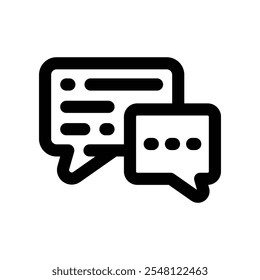 discussion icon. vector line icon for your website, mobile, presentation, and logo design.