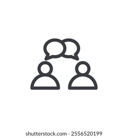 Discussion icon Vector logo outline
