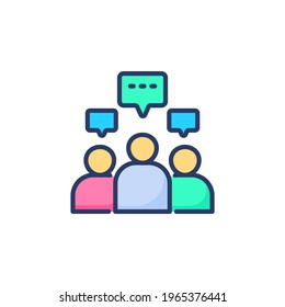 Discussion Icon In Vector. Logotype