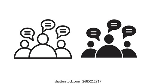 Icono de discusión símbolo de signo de Vector