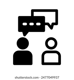 Vektorgrafik des Diskussionssymbols Symbol Design Illustration