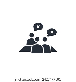 Icono de discusión. vector.Trazo editable.signo de estilo lineal para el uso de diseño web,logo.Ilustración de símbolo.