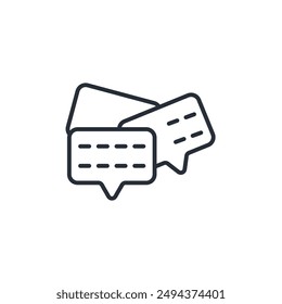 discussion icon. vector.Editable stroke.linear style sign for use web design,logo.Symbol illustration.