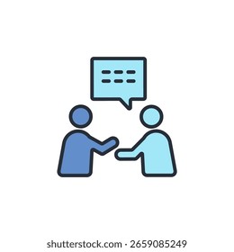 discussion icon. vector.Editable stroke.linear style sign for use web design,logo.Symbol illustration.