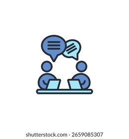 icono de discusión. Vector. Trazo editable. signo de estilo lineal para uso Diseño web, logotipo. Ilustración de símbolo.