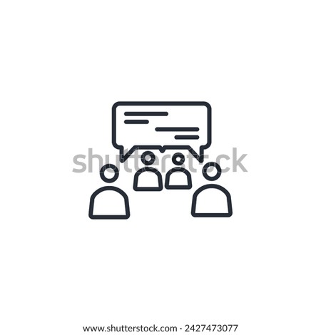 discussion icon. vector.Editable stroke.linear style sign for use web design,logo.Symbol illustration.
