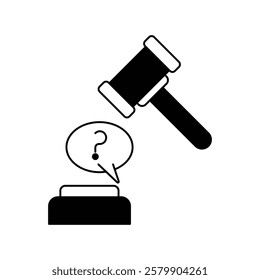 Discussion icon with white background vector stock illustration