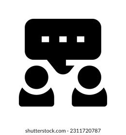 icono de discusión para tu sitio web, móvil, presentación y diseño de logotipo.