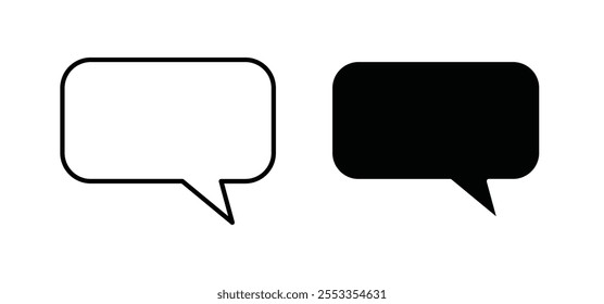 Discussion icons in black filled and outlined style