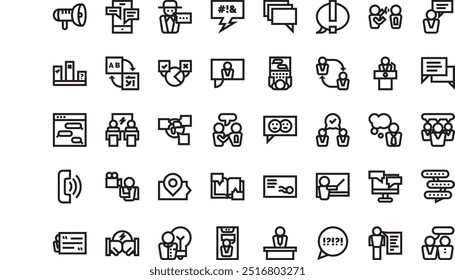 Discussion icons High-Quality Vector Icons Collection with Editable Stroke. Ideal for Professional and Creative Projects.