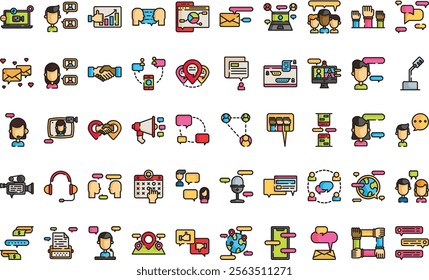 Discussion icons High-Quality Vector Icons Collection with Editable Stroke. Ideal for Professional and Creative Projects.