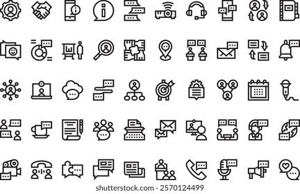 Discussion icons  High-Quality Vector Icons Collection with Editable Stroke. Ideal for Professional and Creative Projects.