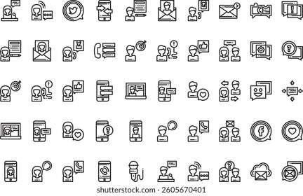 Discussion icons High-Quality Vector Icons Collection with Editable Stroke. Ideal for Professional and Creative Projects