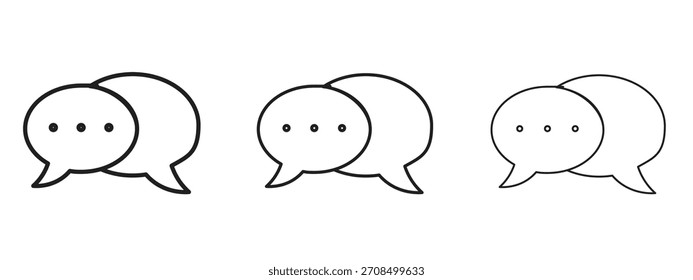 Iconos de discusión. Colección de ícono de Vector perfecto de píxeles