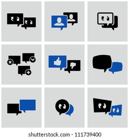 Discussion icons set.
