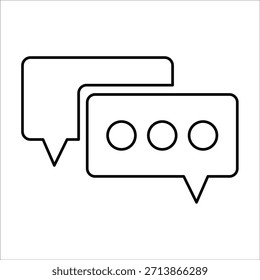 discussion icons. simple line vector illustration