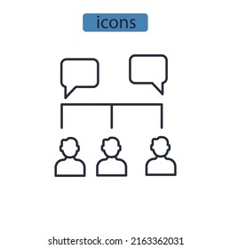 símbolos de discusión elementos vectoriales para web infográfica