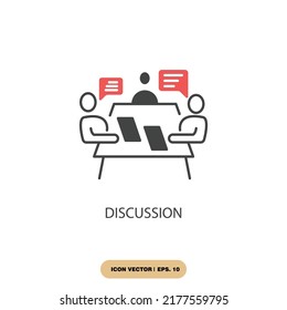 discussion icons  symbol vector elements for infographic web