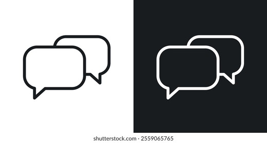 Discussion icons. vector set in black colors