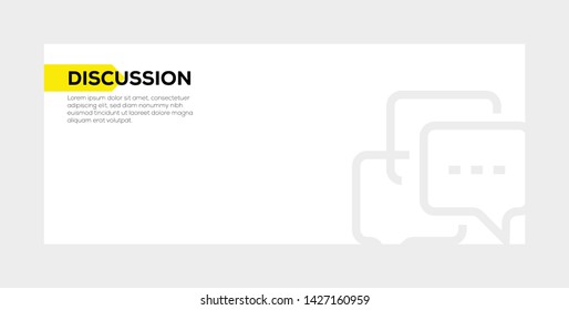 DISCUSSION AND ILLUSTRATION ICON CONCEPT
