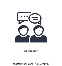 discussion isolated icon. Simple element illustration from strategy concept. discussion editable logo symbol design on white background. Can be use for web and mobile.