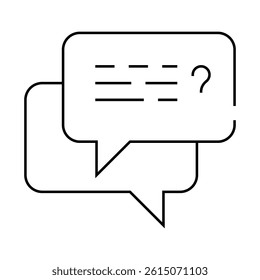 discussion with journalist line icon vector. discussion with journalist sign. isolated contour symbol black illustration