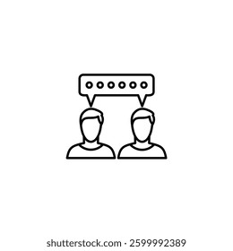Discussion line icon illustration vector icons