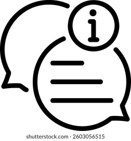 discussion line icon illustration vector