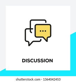 DISCUSSION LINE ICON SET