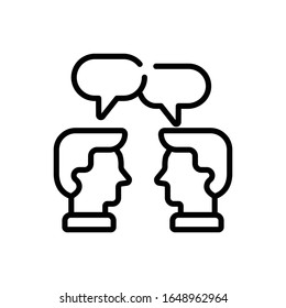 Discussion Line Icon. vector illustration. EPS 10