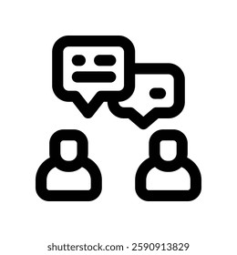 discussion line icon. vector icon for your website, mobile, presentation, and logo design.