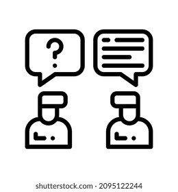discussion line style icon. vector illustration for graphic design, website, app. EPS 10