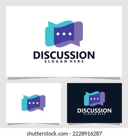 discussion logo vector design template