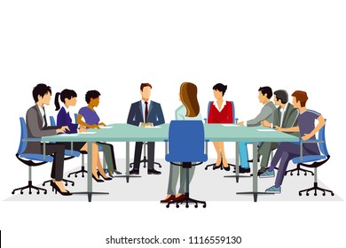 Discussion Meeting Stock Vector (Royalty Free) 1116559130 | Shutterstock