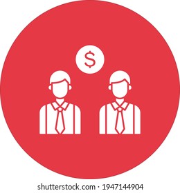 Discussion, money, profit, collaboration icon vector image. Can also be used for Finance and Money. Suitable for use on web apps, mobile apps and print media.