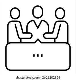 Icono de esquema de discusión Ilustración vectorial 
