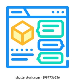 discussion production color icon vector. discussion production sign. isolated symbol illustration