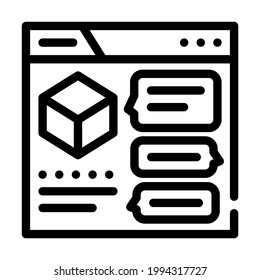 discussion production line icon vector. discussion production sign. isolated contour symbol black illustration