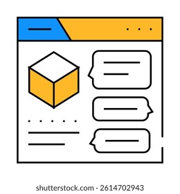 discussion production line icon vector. discussion production sign. isolated symbol illustration
