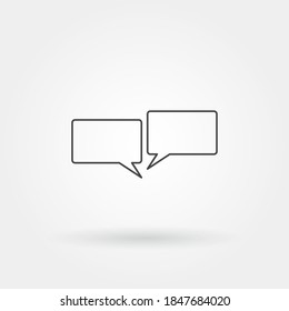 discussion single isolated icon with modern line or outline style vector