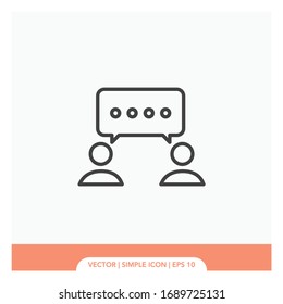 Discussion team symbol Icon Vector Illustration