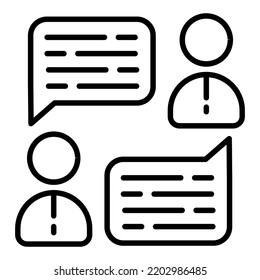 discussion team work icon line