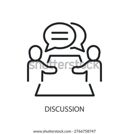 Discussion thin line vector icons