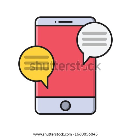 discussion vector flat color icon 