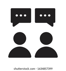 discussion vector glyph flat icon 