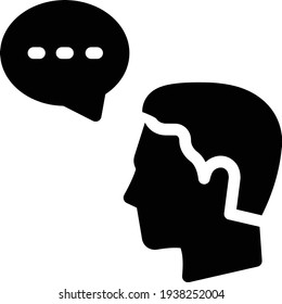 discussion vector glyph flat icon