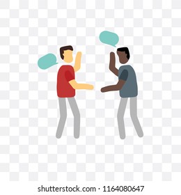 Discussion vector icon isolated on transparent background, Discussion logo concept